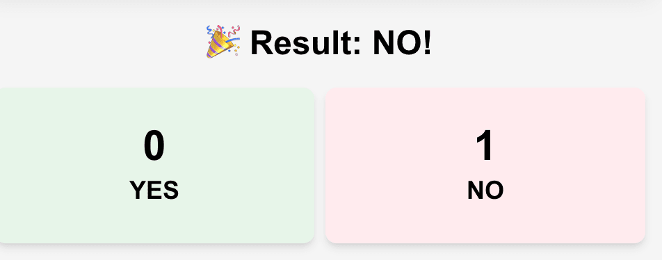 Track your yes or no spin wheel results